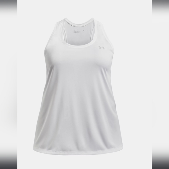 3X New Plus Size White Under Armour Workout racerback tank top women's shirt - Picture 4 of 7